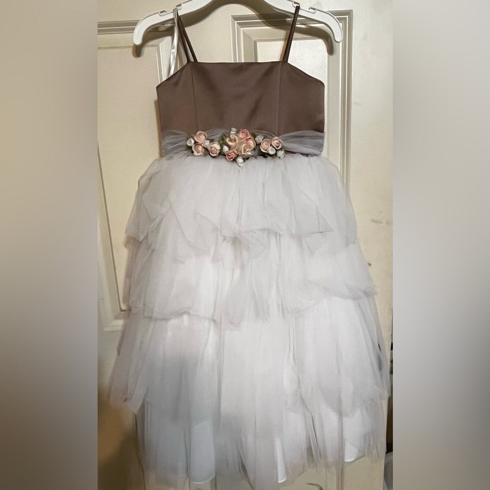 Bari Jay flower girl white dress size 7 girls